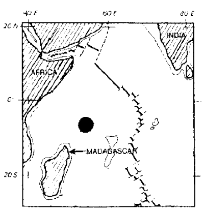 Amirante Basin north-east of Madagascar