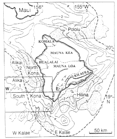 Major submarine landslides of Hawaii